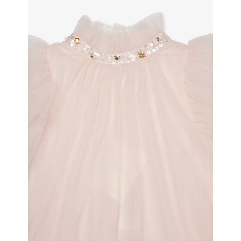 Shop Tutu Du Monde Girls Heavenly Pink Kids Dahlia Frill-trim Tulle Dress 4-11 Years
