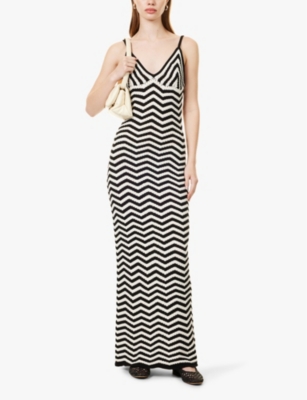 Yvette striped cotton-blend maxi dress