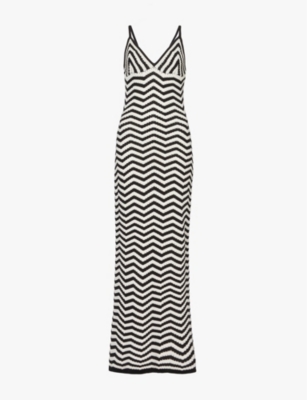 4TH & RECKLESS: Yvette striped cotton-blend maxi dress