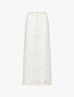4TH & RECKLESS - Rose crochet-pattern knitted maxi skirt | Selfridges.com