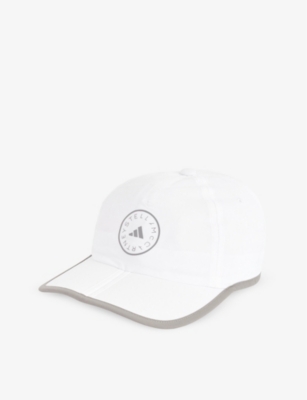 Shop Adidas By Stella Mccartney Women's White/dove Grey Logo-print Drawstring Recycled-polyamide Baseball
