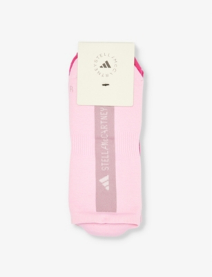 Adidas By Stella Mccartney Branded Pack Of Two Stretch-recycled Nylon In Pink/magenta/mauve