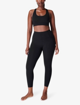Shop Sweaty Betty Women's Black Super Soft 7/8 High-rise Stretch-woven Yoga Leggings