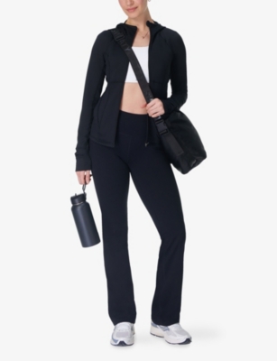 Sweaty Betty Womens Power 30 Workout Stretch-jersey Bootcut Trousers Black Xl In Black