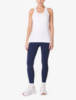 Sweaty Betty Womens White Athlete Seamless Stretch-jersey Vest Top In White