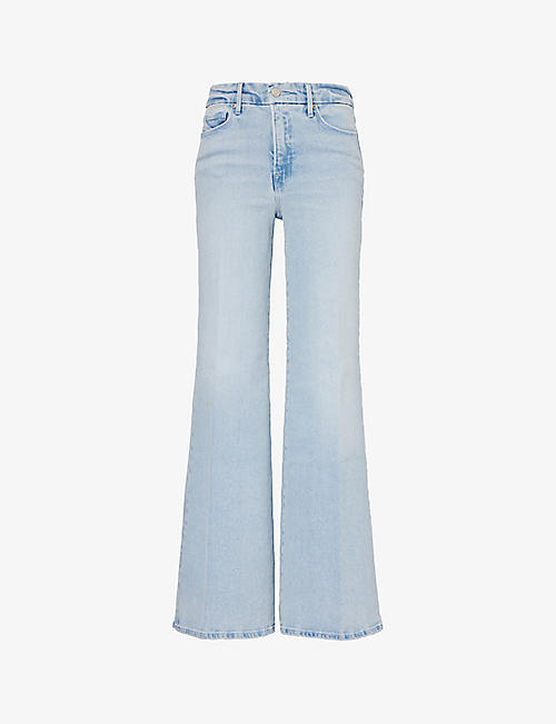 GOOD AMERICAN: Good Waist wide-leg high-rise stretch jeans