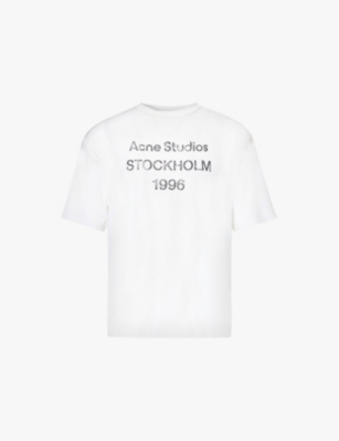 ACNE STUDIOS: Exford 1996 Logo-Print Cotton-Jersey Blend T-Shirt