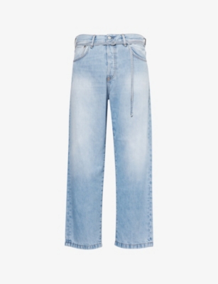 Shop Acne Studios Men's Light Blue 1991 Wide-leg Relaxed-fit Jeans
