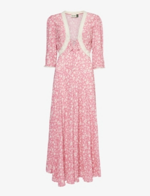 strapless open back dress Amina Midi Dress Pink  Sana