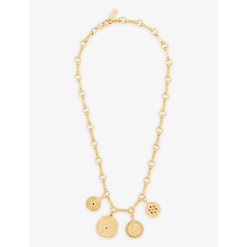 Rixo London Rixo Womens Necklace Gold Felice 18ct Yellow-gold-plated Metal Necklace