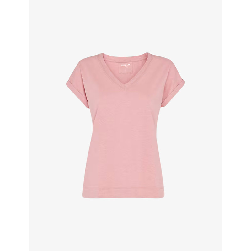 Shop Whistles Women's Dark/burnt Orange Willa Cap-sleeved Organic-cotton T-shirt