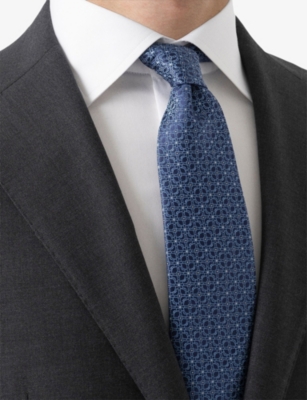 ETON: Geometric-Pattern Silk Tie