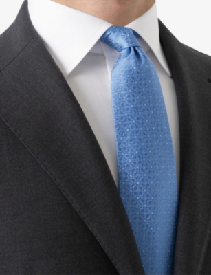 ETON: Geometric-Pattern Silk Tie