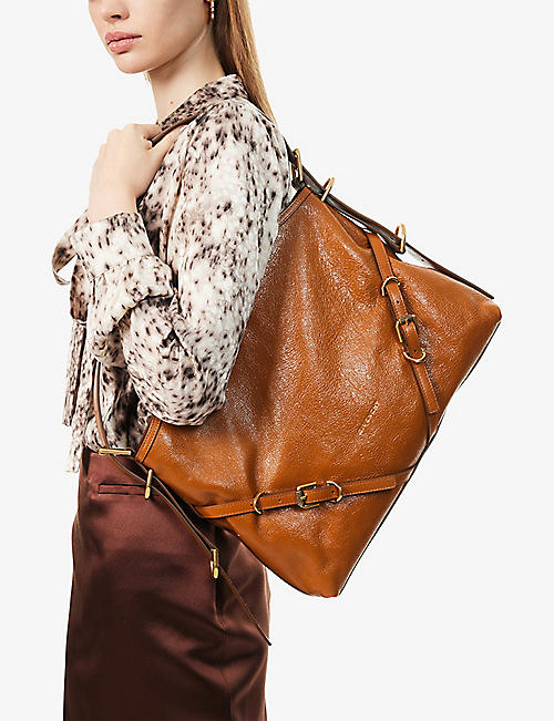 GIVENCHY: Voyou medium leather shoulder bag