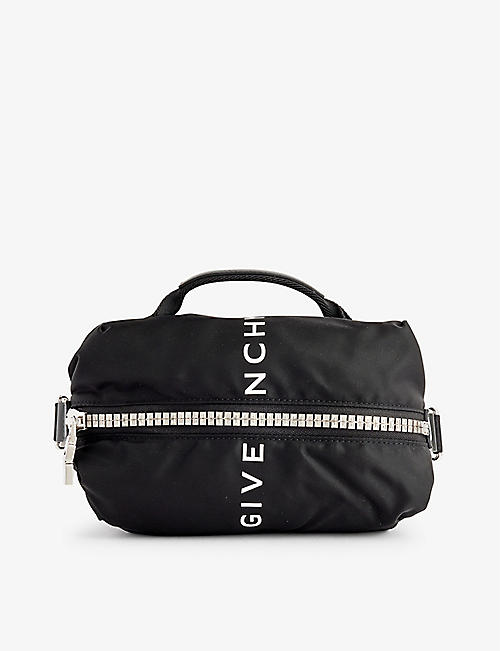 GIVENCHY: G-zip small woven-blend bum bag