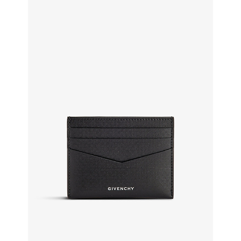 Givenchy 001-black Foiled-branding Leather Card Holder