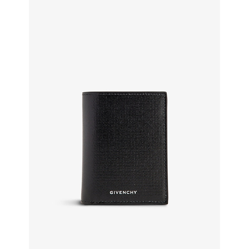 Givenchy 001-black Foiled-branding Leather Card Holder
