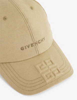 Shop Givenchy Men's 305-khaki 4g Logo-embossed Stretch-cotton Baseball Cap
