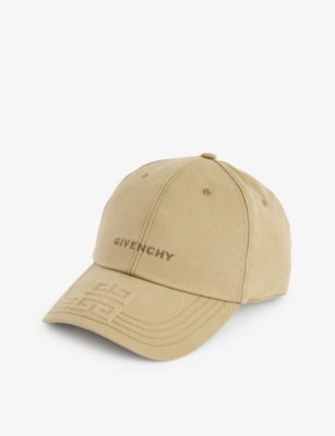 Shop Givenchy Men's 305-khaki 4g Logo-embossed Stretch-cotton Baseball Cap