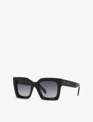 Celine Womens Black Cl40130i Square-frame Acetate Sunglasses In Black