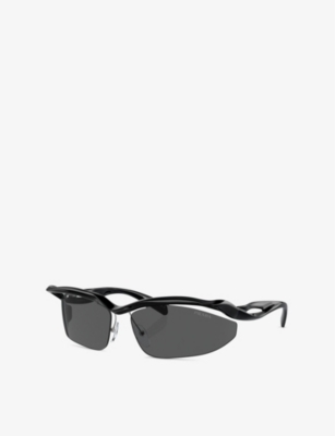 PRADA: PR A25S cat-eye acetate sunglasses