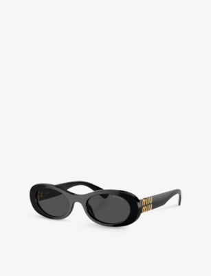 MU 06ZS oval-frame acetate sunglasses