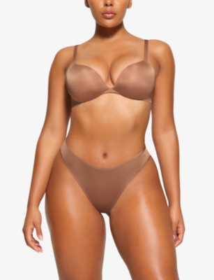 Skims Womens Sien Ultimate Tear-drop Stretch-woven Push-up Bra In Sienna