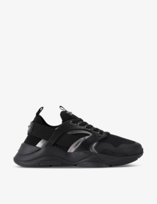 Mens Kurt Geiger London Richmond Wave Leather and Mesh Low-Top Trainers