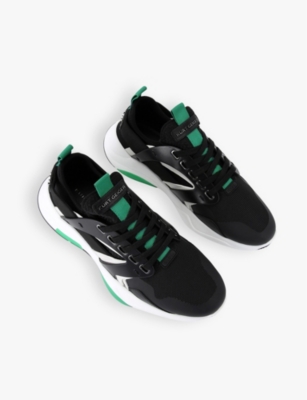 KURT GEIGER LONDON: Richmond Runner panelled leather low-top trainers