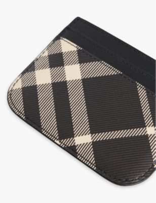 Burberry Vintage-check Print Cardholder In Black/calico