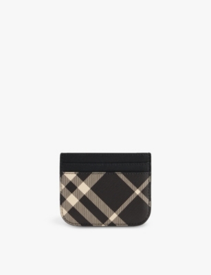Burberry Vintage-check Print Cardholder In Black/calico