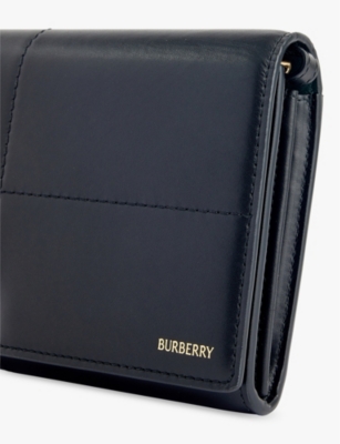 BURBERRY: Snip leather wallet on chain