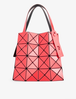 Bao Bao Issey Miyake Red Carat Geometric-pattern Pvc Tote Bag