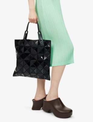 Shop Bao Bao Issey Miyake Women's Black Quatro Geometric-pattern Pvc Tote Bag