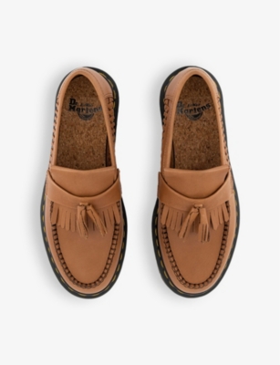 Shop Dr. Martens' Dr. Martens Men's British Tan Adrian Woven Leather Loafers