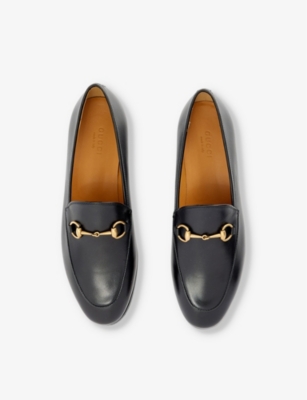 Shop Gucci Jordaan Horsebit-embellished Leather Moccasins In Nero