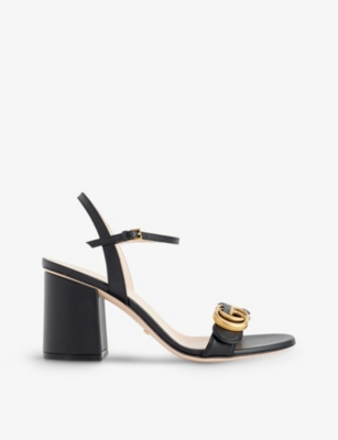 GUCCI: GG Marmont leather heeled sandals