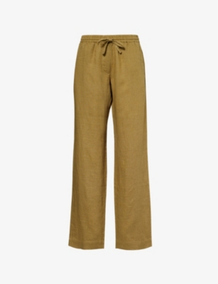 SAMSOE SAMSOE: Hoys straight-leg mid-rise linen trousers