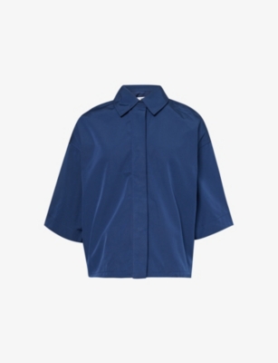 SAMSOE SAMSOE: Salulu short-sleeved recycled polyester-blend shirt