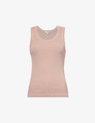 Shop Agolde Women's Sherbert Poppy Scoop-neck Stretch-organic Blend Top