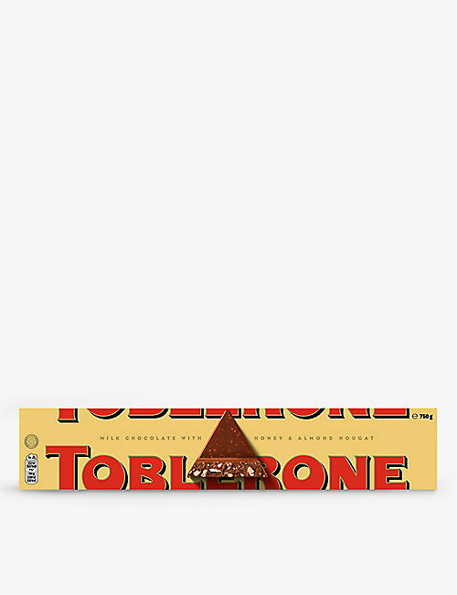 TOBLERONE: Toblerone milk chocolate and nougat bar 750g