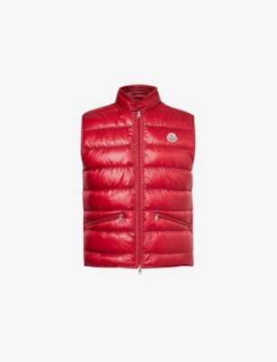 MONCLER: Gui brand-patch funnel-neck shell-down gilet