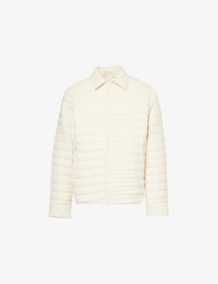 MONCLER: Coromell brand-patch spread-collar cotton jacket