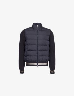 MONCLER: Brand-patch funnel-neck shell-down jacket
