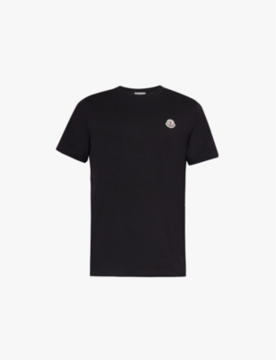 MONCLER: Brand-patch short-sleeve pack of three cotton-jersey T-shirts