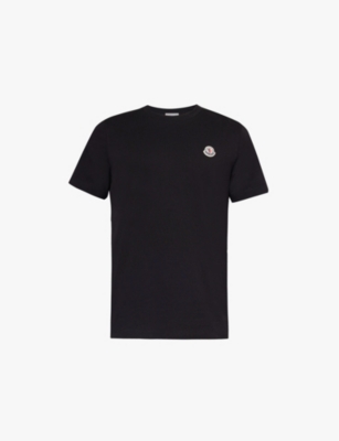 MONCLER Brand patch short sleeve pack of three cotton jersey T shirts Selfridges