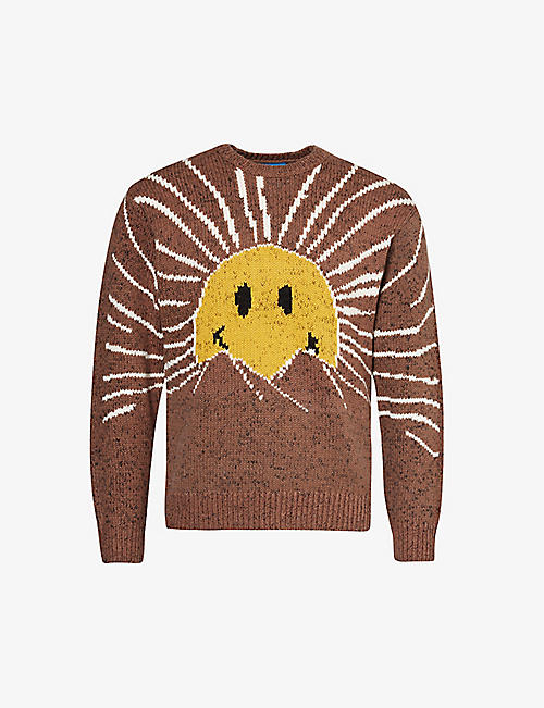 MARKET: Smiley Sunrise ribbed-trim knitted jumper
