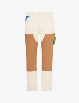 Shop Market Workstation Painter Five-pocket Regular-fit Straight-leg Cotton Trousers In Natural