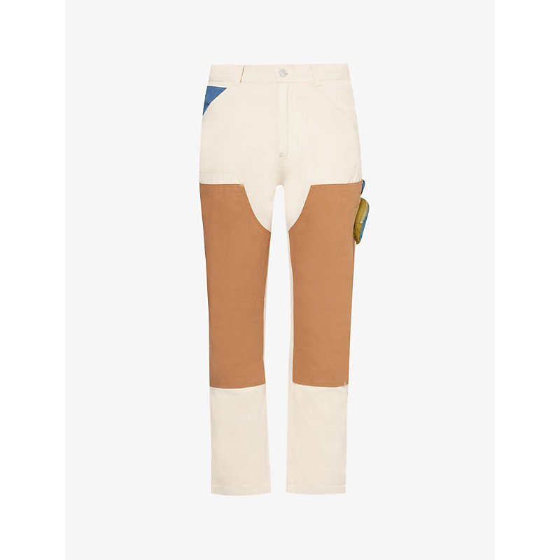 Shop Market Workstation Painter Five-pocket Regular-fit Straight-leg Cotton Trousers In Natural