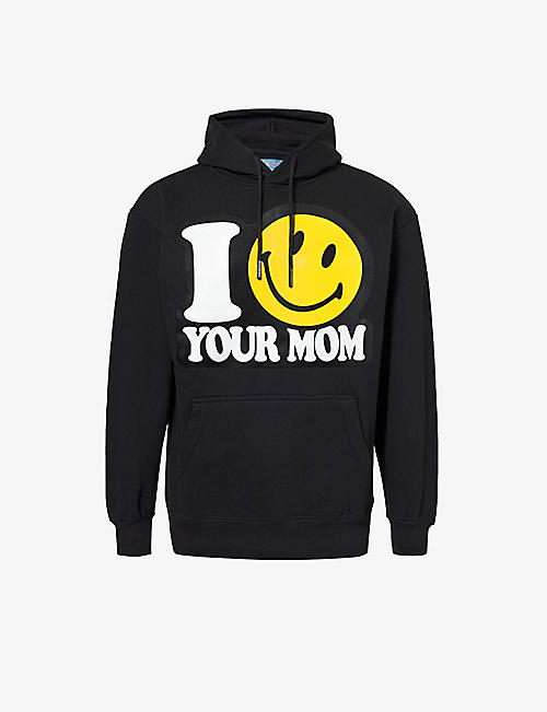 MARKET: Smiley Your Mom graphic-print cotton-jersey hoody